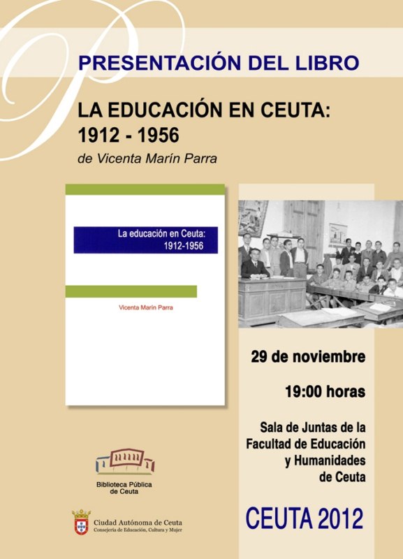 Cartel libro Educación en Ceuta. Copy