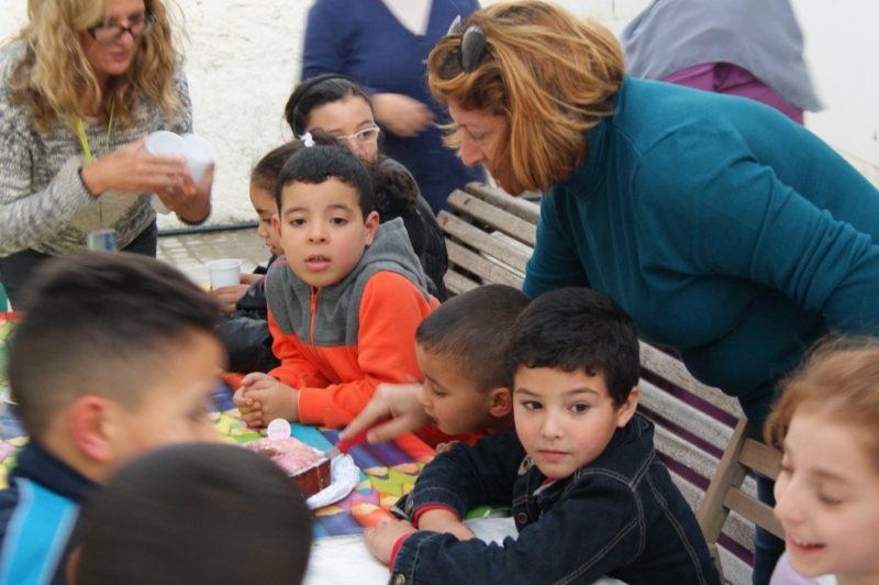 Niños durante el taller