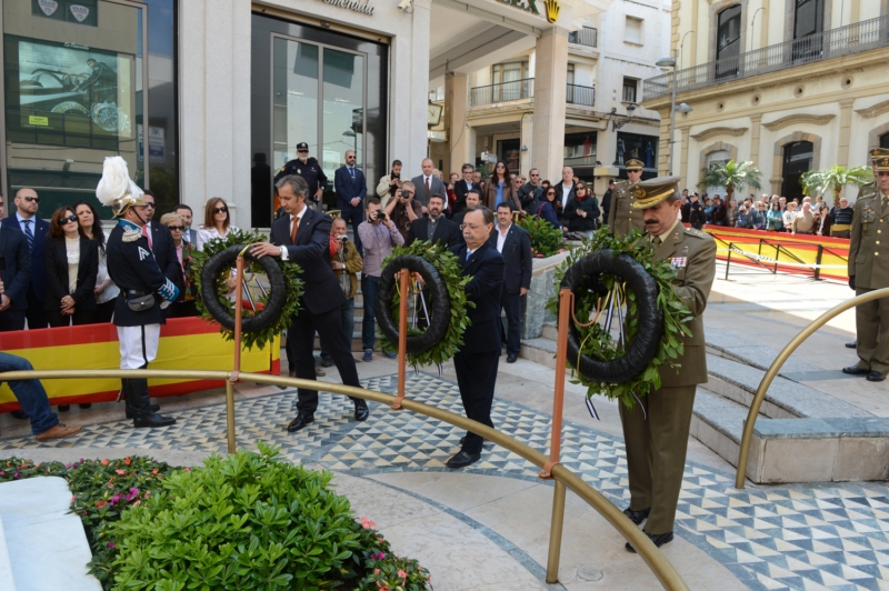 Momento de la ofrenda floral