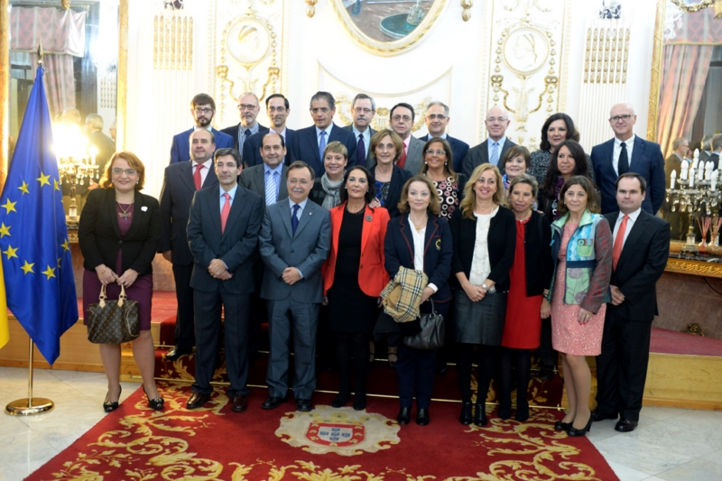 El presidente con los secretarios de Gobierno de Justiucia