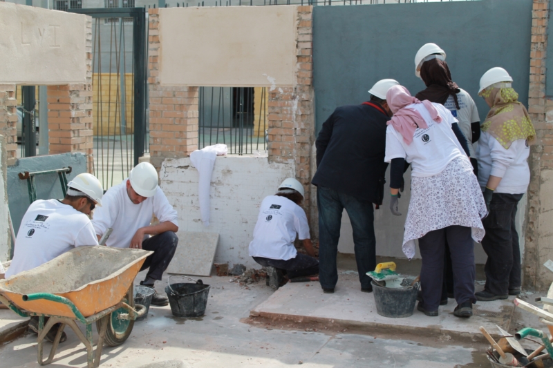 Clases en la Escuela de la Construcción