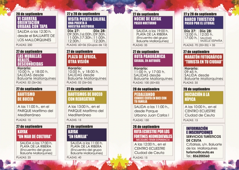 ACTIVIDADES DEL DÍA MUNDIAL DEL TURISMO 